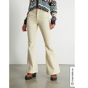 PacSun Cream Corduroy High Waisted Flare Jeans size 29 NWOT